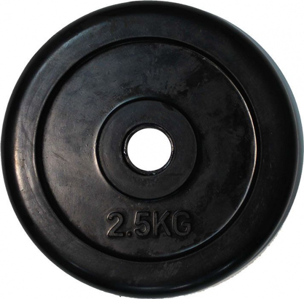 Диск обрезиненный Classic черный D26 мм PROFI-FIT 2,5 кг